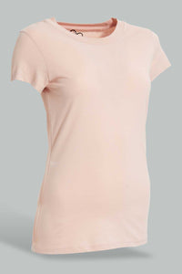Redtag-Pink/White-2Pcs-Pack-Top-Tops-Senior-Girls-9 to 14 Years