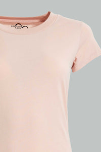 Redtag-Pink/White-2Pcs-Pack-Top-Tops-Senior-Girls-9 to 14 Years