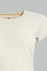 Redtag-Lt-Blue/Beige-2Pcs-Pack-Top-Tops-Senior-Girls-9 to 14 Years