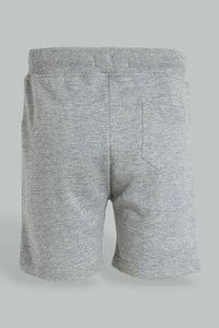 Redtag-Grey-Active-Shorts-With-Placement-Print-Colour:Grey,-Filter:Infant-Boys-(3-to-24-Mths),-Infant-Boys-Shorts,-New-In,-New-In-INB,-Non-Sale,-S22B,-Section:Kidswear,-TBL-Infant-Boys-3 to 24 Months