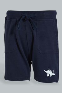 Redtag-Navy-Active-Shorts-With-Placement-Print-Colour:Navy,-Filter:Infant-Boys-(3-to-24-Mths),-Infant-Boys-Shorts,-New-In,-New-In-INB,-Non-Sale,-S22B,-Section:Kidswear,-TBL-Infant-Boys-3 to 24 Months