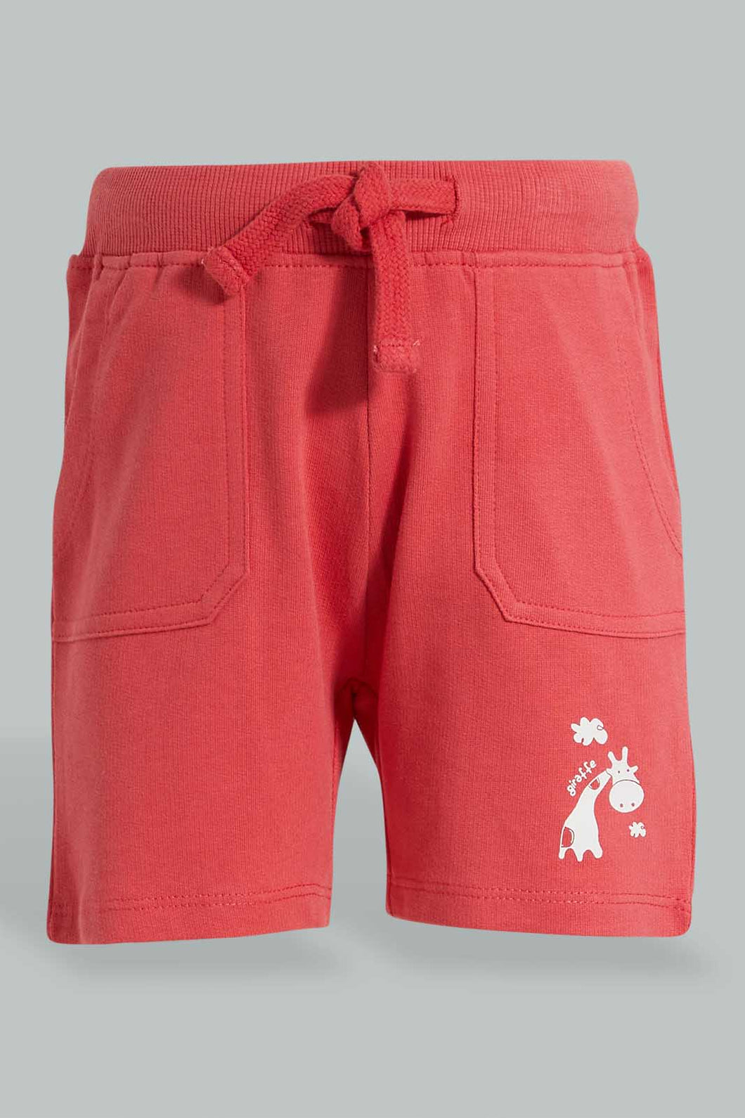 Redtag-Red-Active-Shorts-With-Placement-Print-Colour:Red,-Filter:Infant-Boys-(3-to-24-Mths),-Infant-Boys-Shorts,-New-In,-New-In-INB,-Non-Sale,-S22B,-Section:Kidswear,-TBL-Infant-Boys-3 to 24 Months