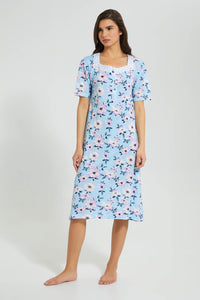 Redtag-Allover-Printed-Nightgown-Nightgowns-Women's-