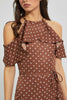 Redtag-Brown-Dotted-Ruffled-Jumpsuit-Dresses-Women's-