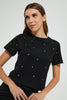 Redtag-Black-Shortsleeve-Crop-Top-With-Studs-All-Over-Graphic-Prints-Women's-