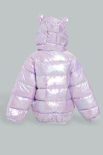 Load image into Gallery viewer, Redtag-Lilac-Heavy-Padded-Solid-Puffer-Jacket-Jackets-Infant-Girls-3 to 24 Months
