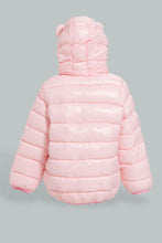 Load image into Gallery viewer, Redtag-Pink-Heavy-Padded-Floral-Printed-Puffer-Jacket-Jackets-Infant-Girls-3 to 24 Months
