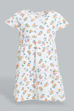 Load image into Gallery viewer, Redtag-Mint-Floral-Printed-Tierd-Dress-Dresses-Infant-Girls-3 to 24 Months
