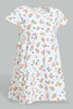 Redtag-Mint-Floral-Printed-Tierd-Dress-Dresses-Infant-Girls-3 to 24 Months