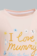 Load image into Gallery viewer, Redtag-Pink-Heart-Printed-Pyjama-Set-Pyjama-Sets-Infant-Girls-3 to 24 Months
