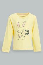 Load image into Gallery viewer, Redtag-Yellow-Bunny-Printed-Pyjama-Set-Colour:Yellow,-Filter:Infant-Girls-(3-to-24-Mths),-Infant-Girls-Pyjama-Sets,-New-In,-New-In-ING,-Non-Sale,-S22B,-Section:Kidswear-Infant-Girls-3 to 24 Months
