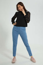 تنزيل الصورة على معرض الصور، Redtag-White-Jacquard-Yoke-&amp;-Sleeve-Detail-Blouse-Blouses-Women&#39;s-

