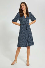 Load image into Gallery viewer, Redtag-Printed-Wrap-Dress-Dresses-Women&#39;s-
