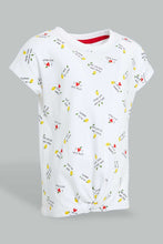 Load image into Gallery viewer, Redtag-White-Aop-Fashion-Tee-Colour:White,-Filter:Infant-Girls-(3-to-24-Mths),-Infant-Girls-T-Shirts,-New-In,-New-In-ING,-Non-Sale,-S22B,-Section:Kidswear-Infant-Girls-3 to 24 Months
