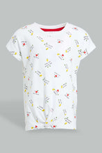 Load image into Gallery viewer, Redtag-White-Aop-Fashion-Tee-Colour:White,-Filter:Infant-Girls-(3-to-24-Mths),-Infant-Girls-T-Shirts,-New-In,-New-In-ING,-Non-Sale,-S22B,-Section:Kidswear-Infant-Girls-3 to 24 Months
