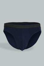 Load image into Gallery viewer, Redtag-Navy-&amp;-Grey-Mel-2-Pack-Briefs-Briefs-Men&#39;s-
