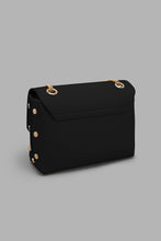 Load image into Gallery viewer, Redtag-Black-Clutch-Bag-With-Lock-Clutches-Women-
