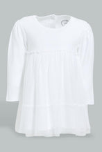 Load image into Gallery viewer, Redtag-White-Long-Sleeve-Tutu-Dress-Colour:White,-Filter:Baby-(0-to-12-Mths),-NBF-Dresses,-New-In,-New-In-NBF,-Non-Sale,-S22B,-Section:Kidswear-Baby-0 to 12 Months
