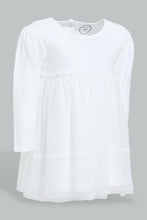 Load image into Gallery viewer, Redtag-White-Long-Sleeve-Tutu-Dress-Colour:White,-Filter:Baby-(0-to-12-Mths),-NBF-Dresses,-New-In,-New-In-NBF,-Non-Sale,-S22B,-Section:Kidswear-Baby-0 to 12 Months
