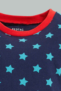 Redtag-Red-And-Navy-Car-Printed-Pj-Set-Top-Bottom-Shorts-(4-Pack)-Colour:Red,-Filter:Infant-Boys-(3-to-24-Mths),-Infant-Boys-Pyjama-Sets,-New-In,-New-In-INB,-Non-Sale,-S22B,-Section:Kidswear-Infant-Boys-3 to 24 Months