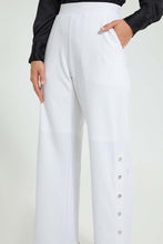 Load image into Gallery viewer, Redtag-White-Button-Detail-Trouser-Trousers-Women&#39;s-
