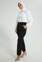 Load image into Gallery viewer, Redtag-Black-Buckle-Detail-Trouser-Trousers-Women&#39;s-
