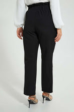 Load image into Gallery viewer, Redtag-Black-Buckle-Detail-Trouser-Trousers-Women&#39;s-
