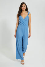 تنزيل الصورة على معرض الصور، Redtag-Blue-Polka-Dot-Wrap-Top-Jumpsuit-Dresses-Women&#39;s-
