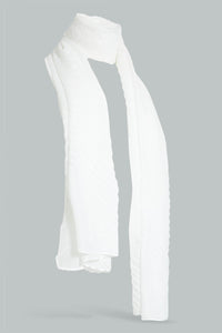 Redtag-White-Crinkled-Solid-Scarf-Scarves-Women-