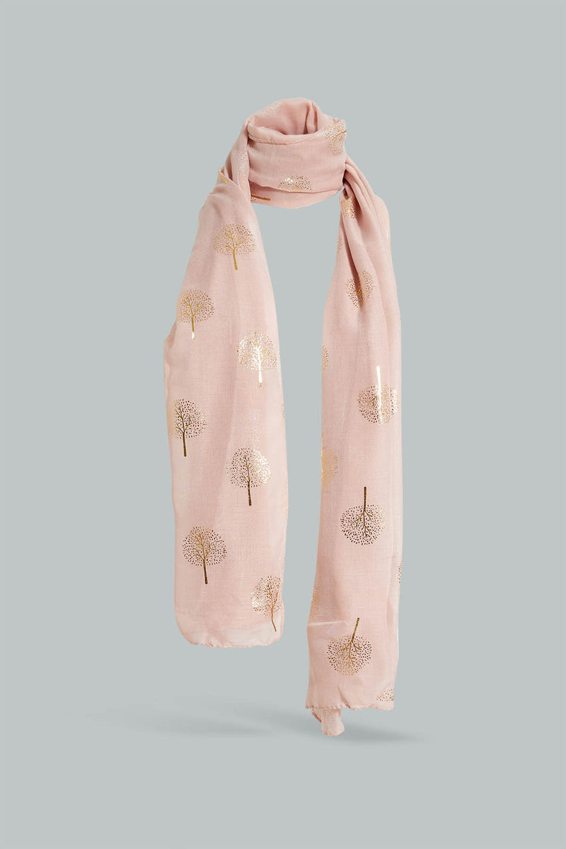 Redtag-Gold-Foil-Scarf-Scarves-Women-