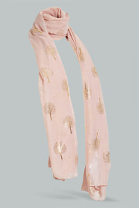 Redtag-Gold-Foil-Scarf-Scarves-Women-