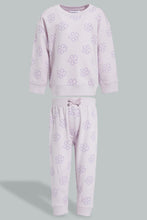 تنزيل الصورة على معرض الصور، Redtag-Lilac-Solid-Raglan-Jogsuit-Jog-Sets-Infant-Girls-3 to 24 Months
