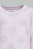 Redtag-Lilac-Solid-Raglan-Jogsuit-Jog-Sets-Infant-Girls-3 to 24 Months