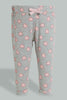 Redtag-Pink-Sweat-Top-With-Aop-Legging-Jog-Sets-Infant-Girls-3 to 24 Months