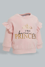 تنزيل الصورة على معرض الصور، Redtag-Pink-Sweat-Top-With-Aop-Legging-Jog-Sets-Infant-Girls-3 to 24 Months
