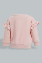 تنزيل الصورة على معرض الصور، Redtag-Pink-Sweat-Top-With-Aop-Legging-Jog-Sets-Infant-Girls-3 to 24 Months
