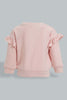 Redtag-Pink-Sweat-Top-With-Aop-Legging-Jog-Sets-Infant-Girls-3 to 24 Months