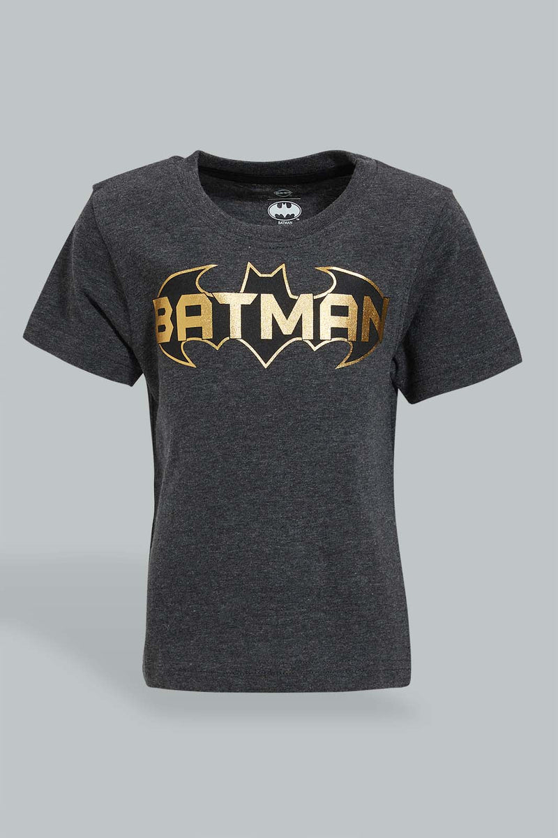 Redtag-Charcoal-Mel-Batman-Ss-T-Shirt-Character,-Colour:Charcoal,-Filter:Infant-Boys-(3-to-24-Mths),-Infant-Boys-T-Shirts,-New-In,-New-In-INB,-Non-Sale,-S22B,-Section:Kidswear,-TBL-Infant-Boys-3 to 24 Months