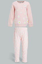 تنزيل الصورة على معرض الصور، Redtag-Pink-Butterfly-Printed-Sweat-Topwith-Printed-Legging-Jog-Sets-Infant-Girls-3 to 24 Months
