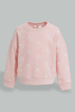 تنزيل الصورة على معرض الصور، Redtag-Dusty-Pink-Heart-Aop-Jog-Suit-Jog-Sets-Infant-Girls-3 to 24 Months
