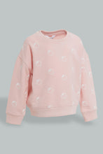 تنزيل الصورة على معرض الصور، Redtag-Dusty-Pink-Heart-Aop-Jog-Suit-Jog-Sets-Infant-Girls-3 to 24 Months
