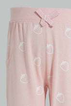 تنزيل الصورة على معرض الصور، Redtag-Dusty-Pink-Heart-Aop-Jog-Suit-Jog-Sets-Infant-Girls-3 to 24 Months
