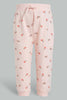 Redtag-Pink-Aop-Trackpant-Joggers-Infant-Girls-3 to 24 Months