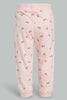 Redtag-Pink-Aop-Trackpant-Joggers-Infant-Girls-3 to 24 Months