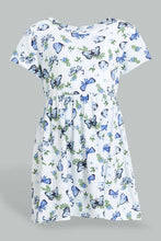 Load image into Gallery viewer, Redtag-White-Butterfly-Printed-Sleeveless-Dress-Dresses-Infant-Girls-3 to 24 Months
