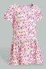 Redtag-Pink-Floral-Printed-Sleeveless-Dress-Dresses-Infant-Girls-3 to 24 Months