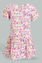 Load image into Gallery viewer, Redtag-Pink-Floral-Printed-Sleeveless-Dress-Dresses-Infant-Girls-3 to 24 Months
