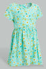 Redtag-Mint-Floral-Printed-Sleeveless-Dress-Dresses-Infant-Girls-3 to 24 Months