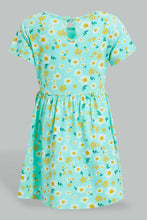 Load image into Gallery viewer, Redtag-Mint-Floral-Printed-Sleeveless-Dress-Dresses-Infant-Girls-3 to 24 Months
