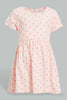 Redtag-Pink-Floral-Ditsy-Printed-Dress-Dresses-Infant-Girls-3 to 24 Months